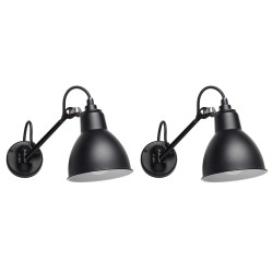 Black / Black – CL II – wall lamps Gras n°104 Bathroom Duo Pack - DCW éditions