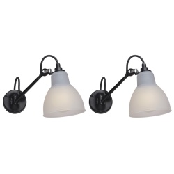 Black / Polycarbonate – CL II – wall lamps Gras n°104 Bathroom Duo Pack - DCW éditions