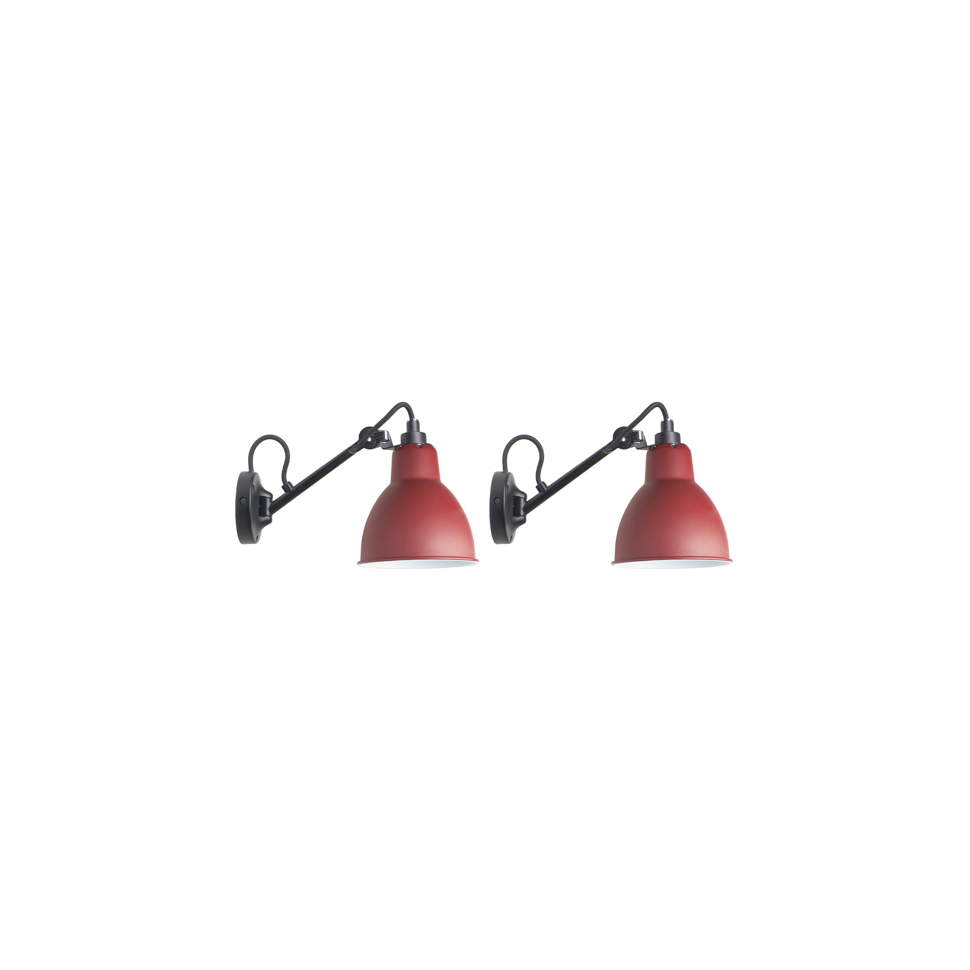 Black / Red – wall lamps Gras n°104 Duo Pack - DCW éditions