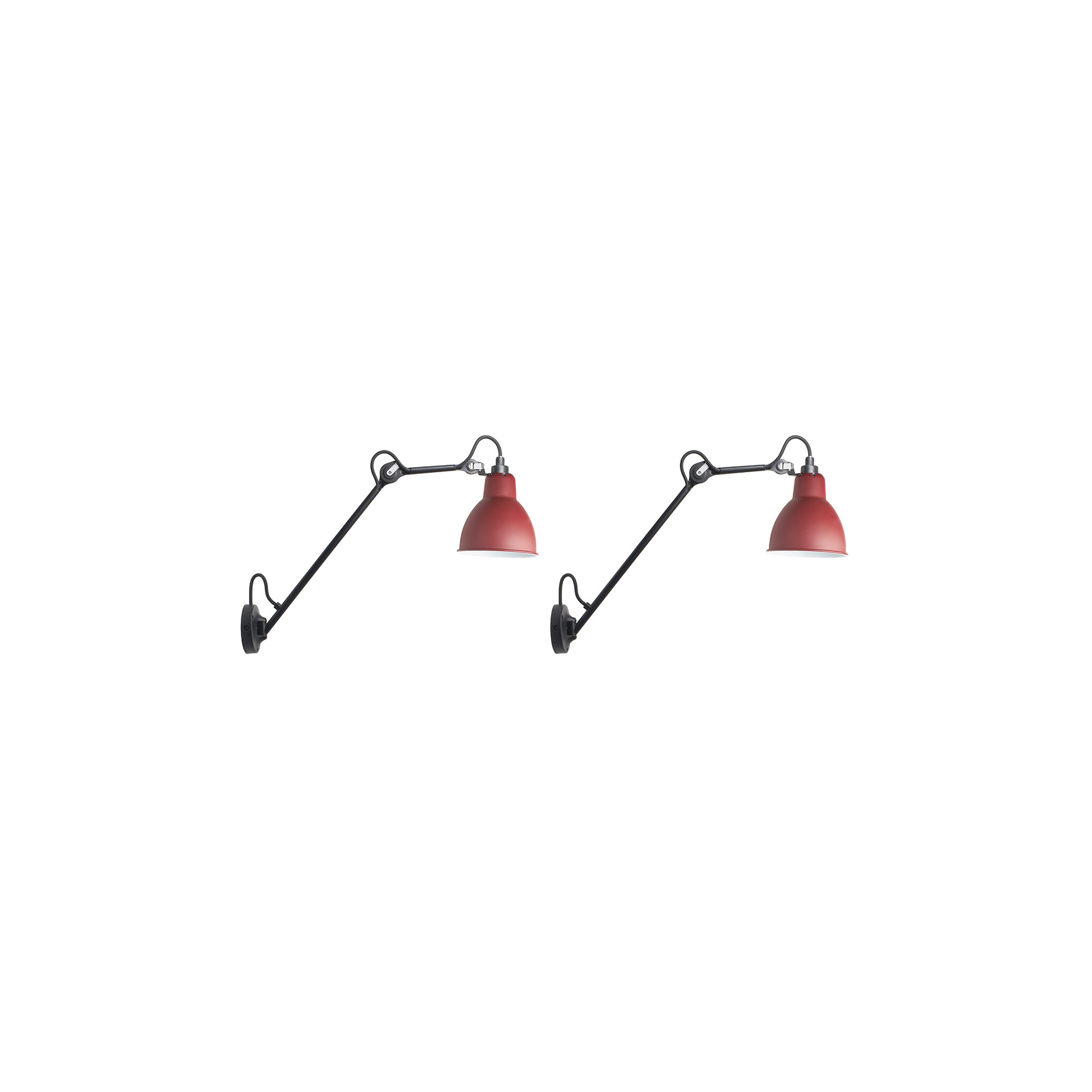 Black / Red – wall lamps Gras n°122 Duo Pack - DCW éditions