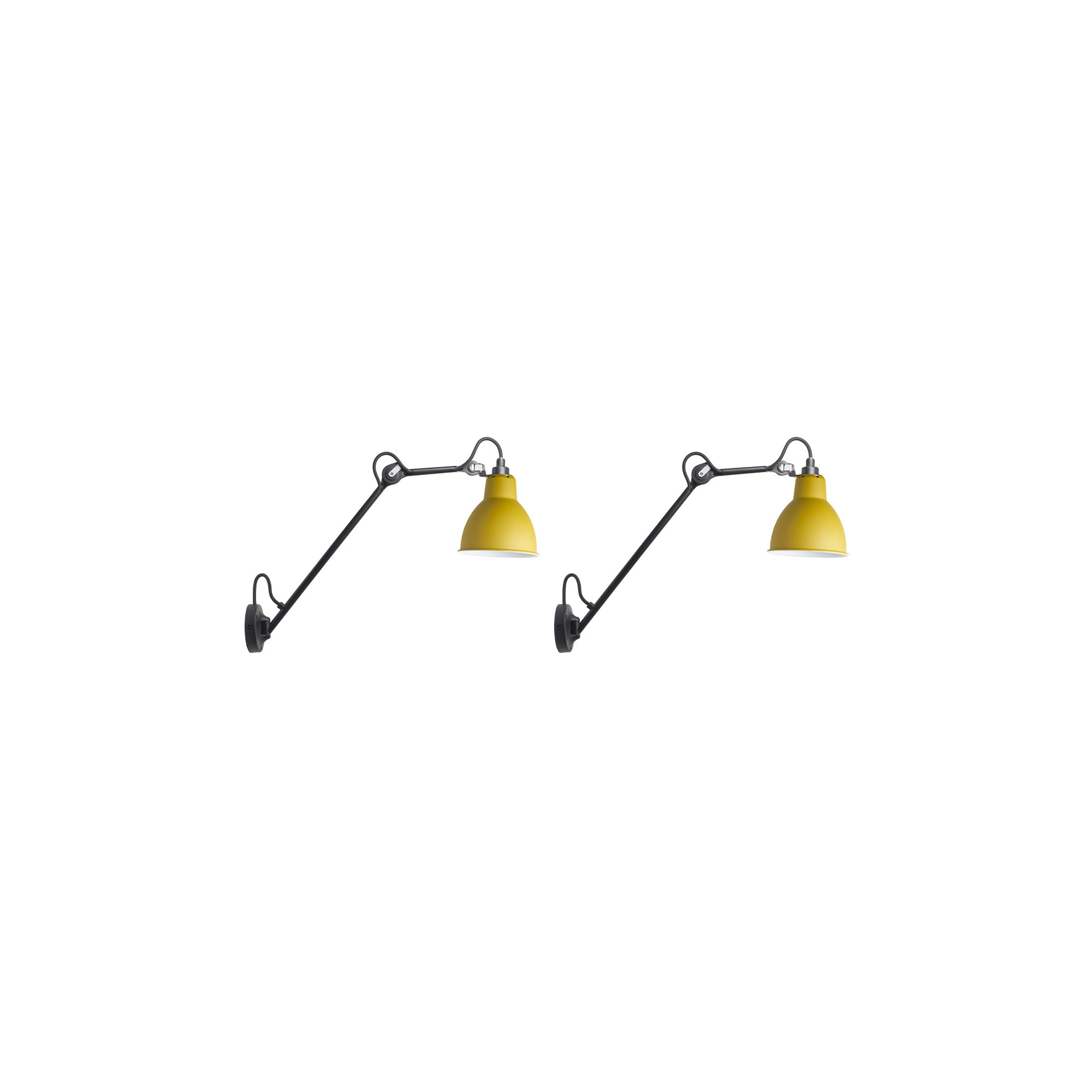 Black / Yellow – wall lamps Gras n°122 Duo Pack - DCW éditions