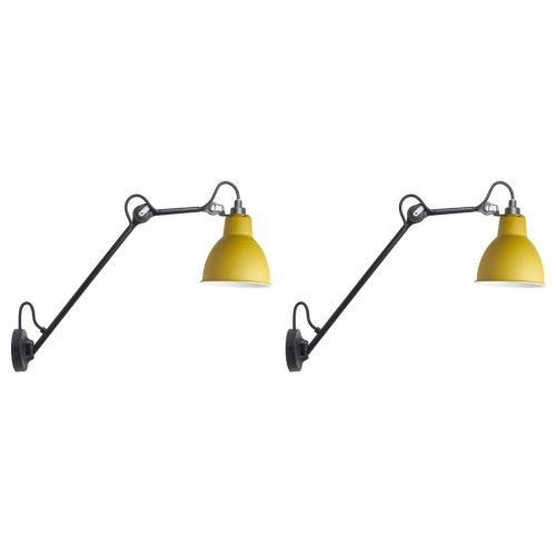 Black / Yellow – wall lamps Gras n°122 Duo Pack - DCW éditions