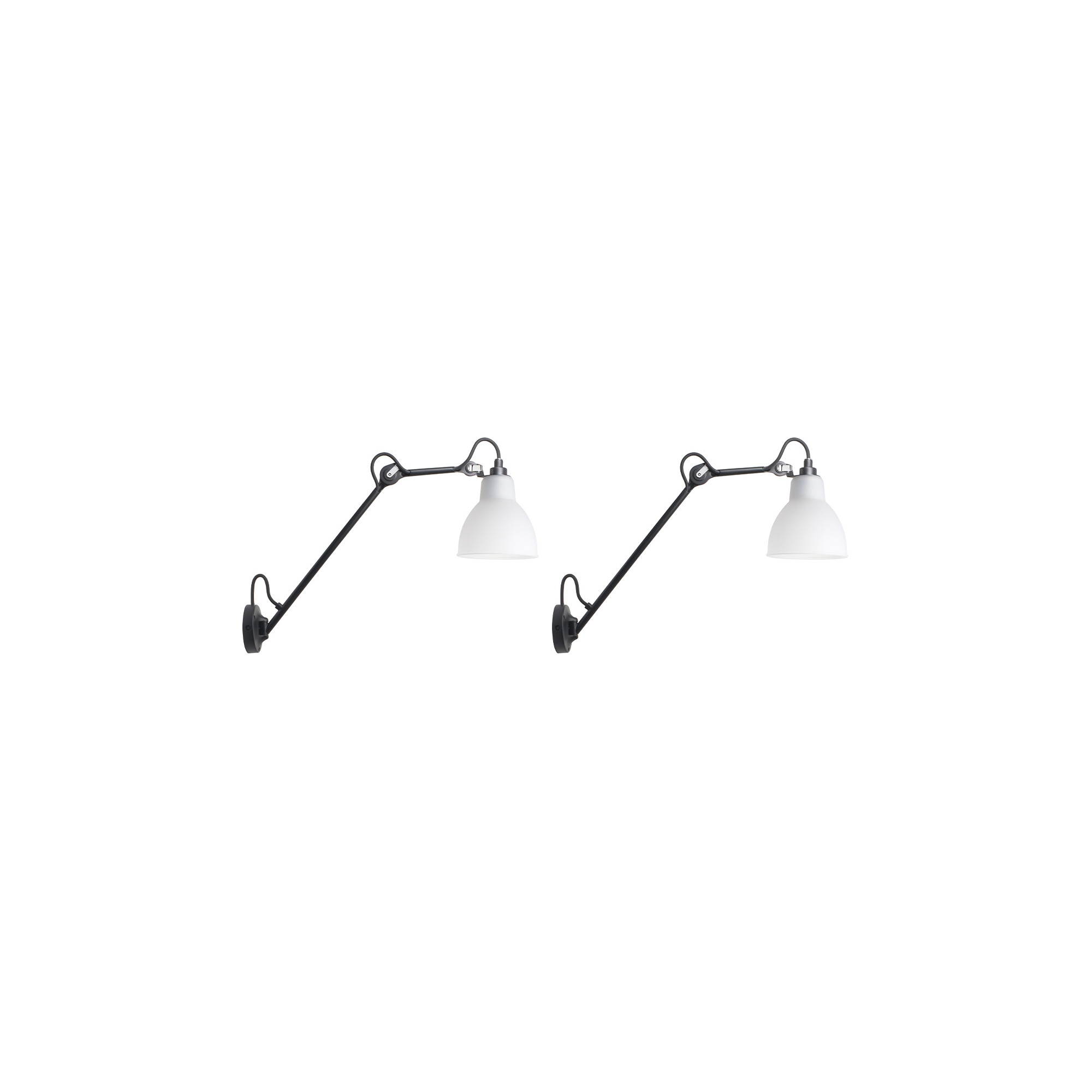 Black / Polycarbonate – wall lamps Gras n°122 Duo Pack - DCW éditions