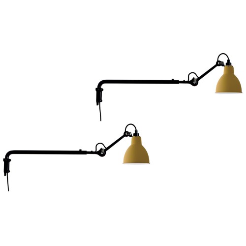 black / round yellow - Gras 203 - wall lamps Duo Pack - DCW éditions