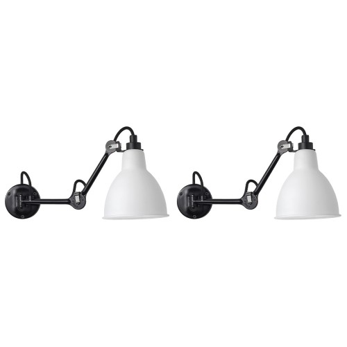 black / round polycarbonate - Gras 204 - wall lamps Duo Pack - DCW éditions