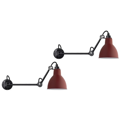 black / round red - Gras 204 L 40 - wall lamps Duo Pack - DCW éditions