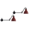 black / round red - Gras 204 L 40 - wall lamps Duo Pack - DCW éditions