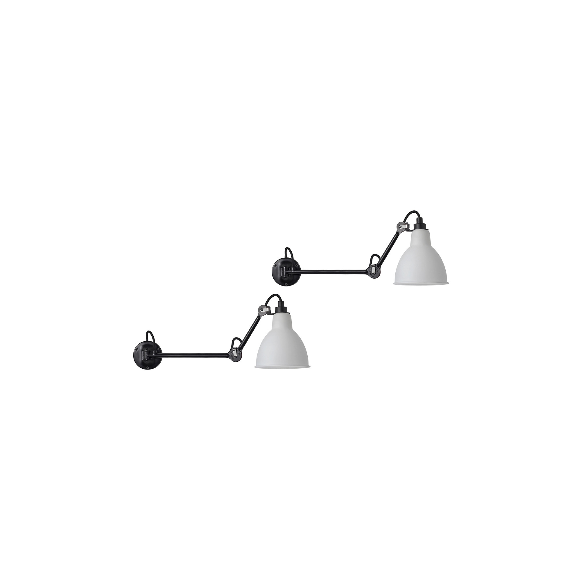 black / round polycarbonate - Gras 204 L 40 - wall lamps Duo Pack - DCW éditions