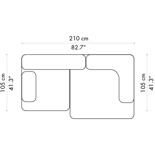 Canapé Alphabet – 2 places – PL210-2 - Fritz Hansen