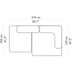 Alphabet Sofa – 2-seater – PL210-4 - Fritz Hansen