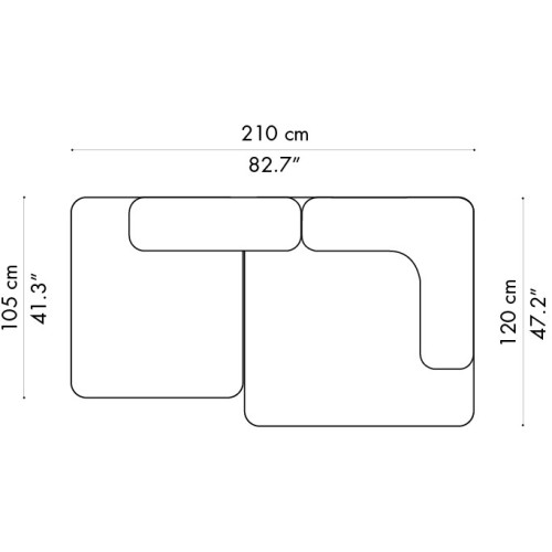 Canapé Alphabet – 2 places – PL210-4 - Fritz Hansen