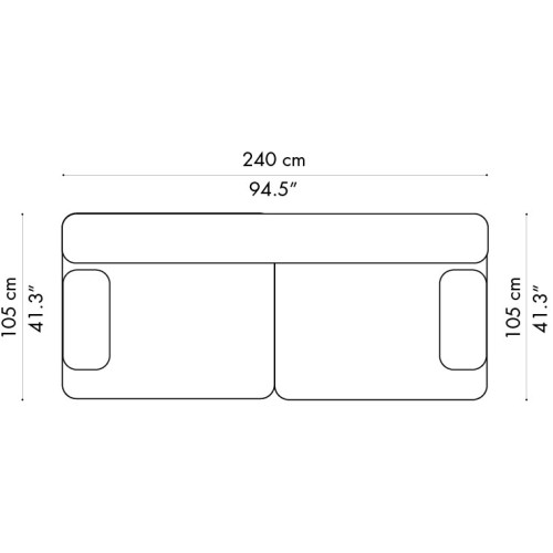 Alphabet Sofa – 2-seater – PL240-1 - Fritz Hansen