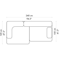 Alphabet Sofa – 2-seater – PL240-2 - Fritz Hansen