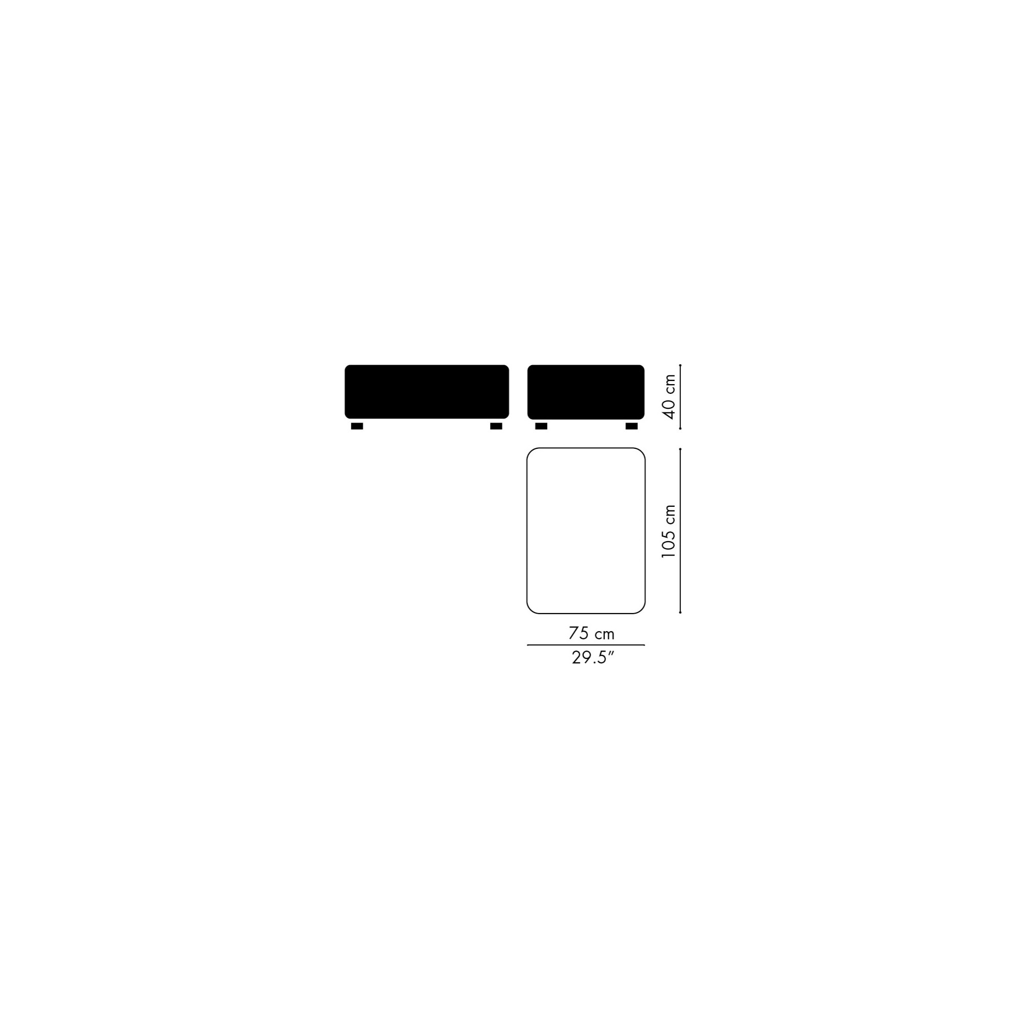 Canapé Alphabet – Assise – PL75-105 - Fritz Hansen