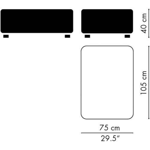 Alphabet Sofa – Seat – PL75-105 - Fritz Hansen