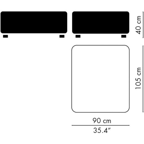 Alphabet Sofa – Seat – PL90-105 - Fritz Hansen