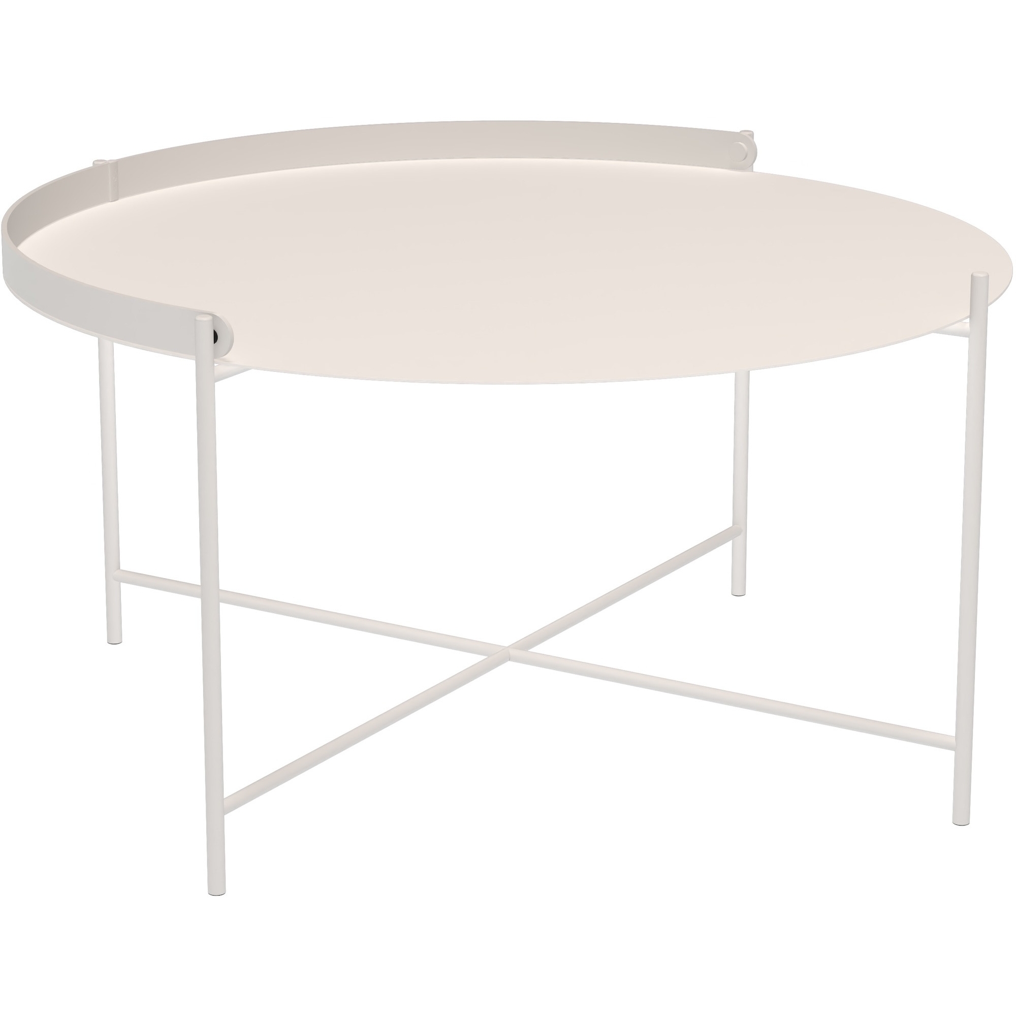 table Edge – Ø76 x H37cm – blanc écru (0808) – Houe