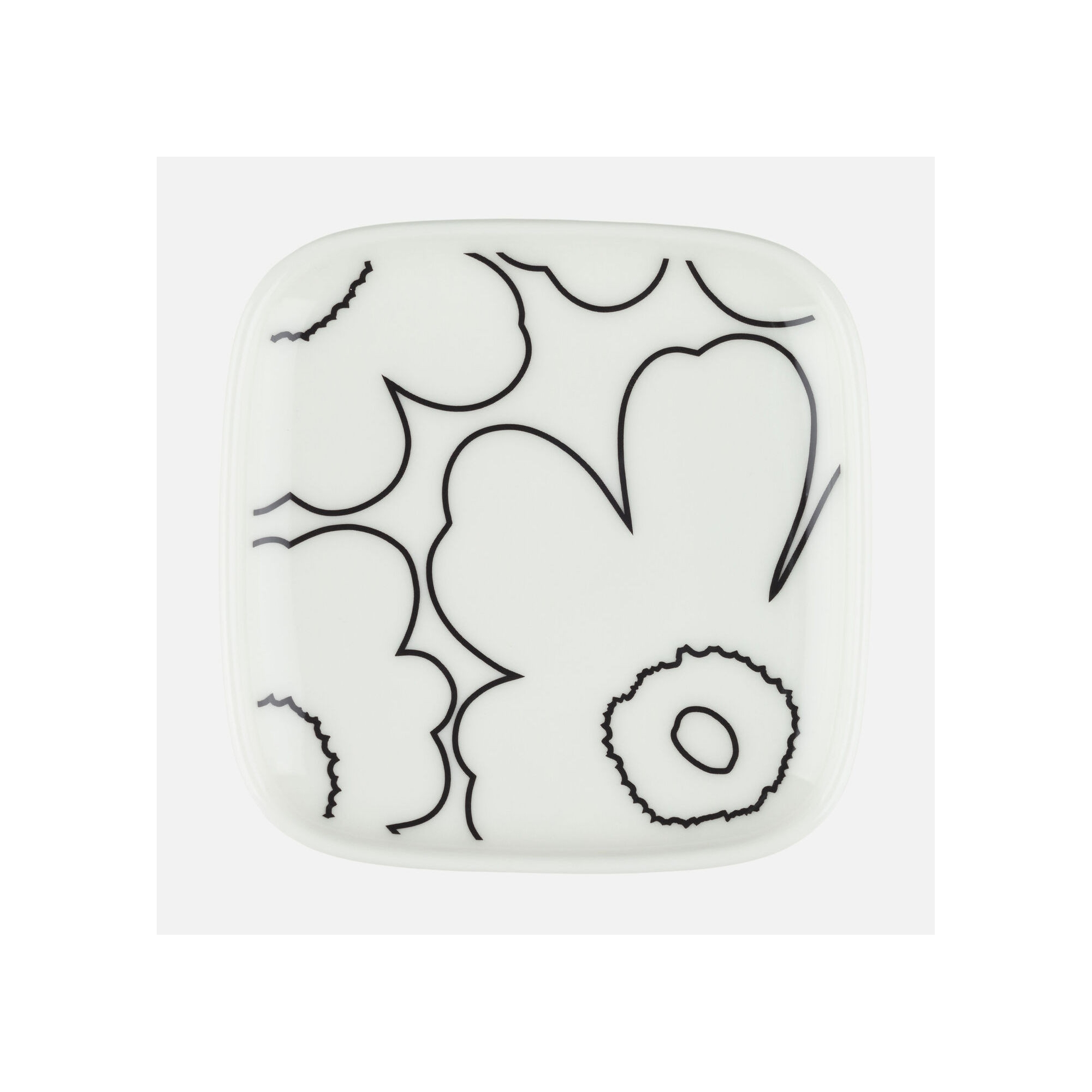 Piirto Unikko 190 plate 10x10cm - Marimekko