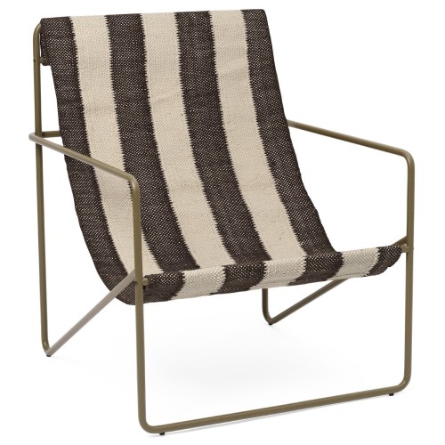 Fauteuil adulte Desert – blanc-cassé/chocolat – olive - Ferm Living