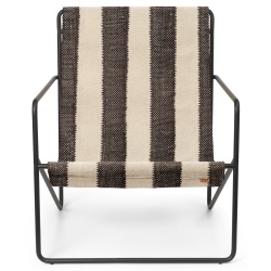 Fauteuil adulte Desert – blanc-cassé/chocolat – noir - Ferm Living