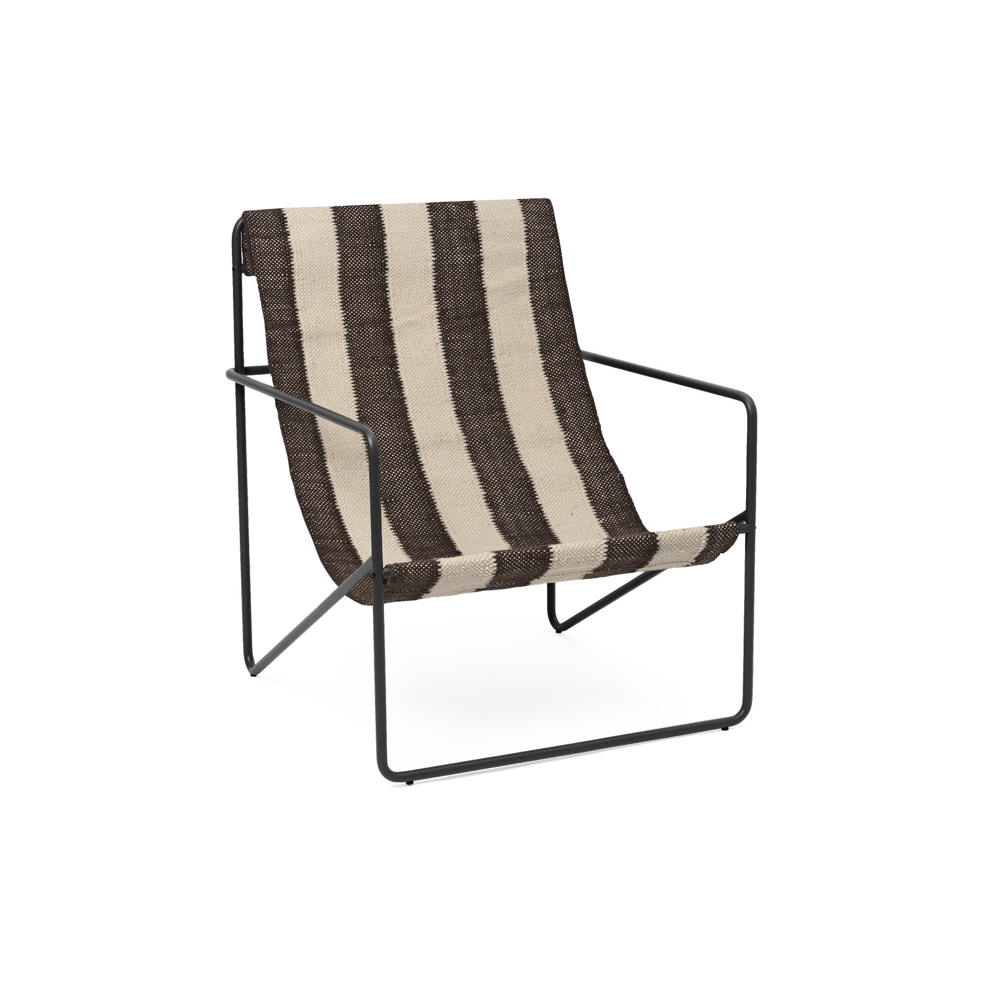 Fauteuil adulte Desert – blanc-cassé/chocolat – noir - Ferm Living