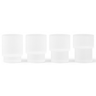 4 petits verres Ripple – givré - Ferm Living