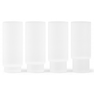 4 x verres long drink Ripple givré - Ferm Living