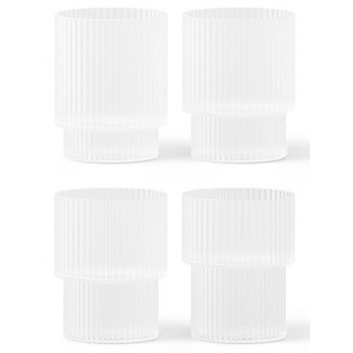 4 x verres Ripple givré - Ferm Living