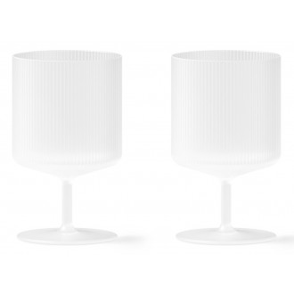 2 verres à vin - givré - Ripple - Ferm Living