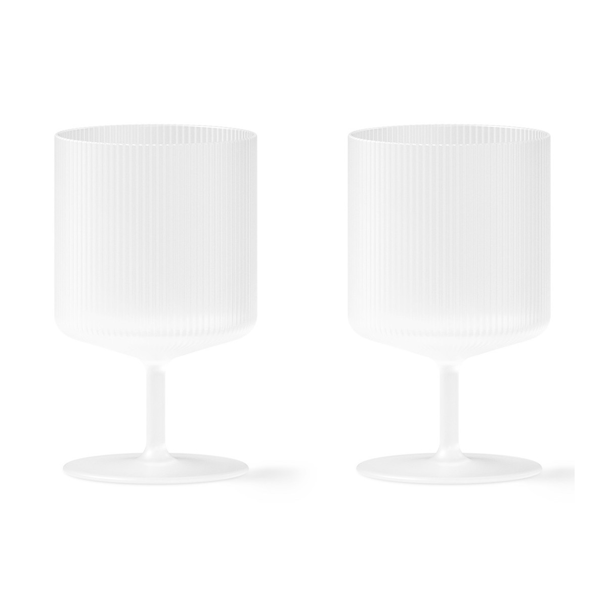 2 verres à vin - givré - Ripple - Ferm Living