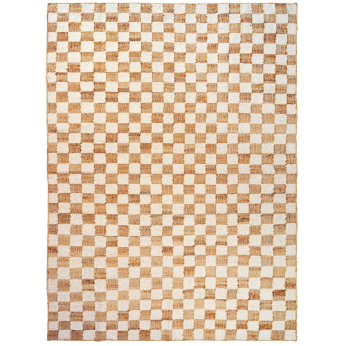 Check Wool rug – Off-white/natural - 140 x 200 cm - Ferm Living