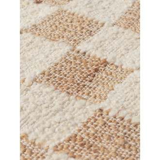 Check Wool rug – Off-white/natural - 140 x 200 cm