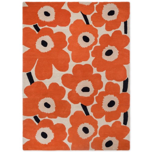 Unikko rug - Orange red - 140 x 200 cm - Marimekko / Brink & Campman