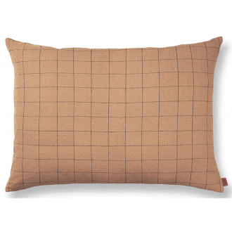 60x80 cm – Brown Cotton cushion – Grid - Ferm Living