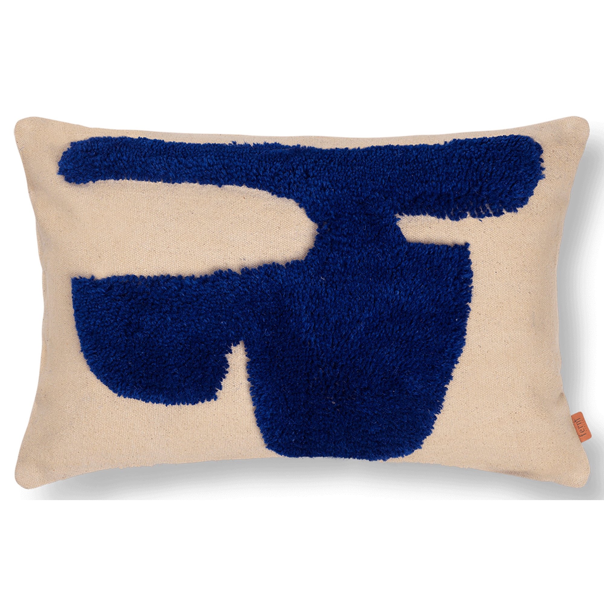 60x40 cm – Housse de coussin Lay – Sable/Bleu vif - Ferm Living