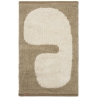 Tapis lavable Lay - Taupe foncé/Blanc-cassé - Ferm Living