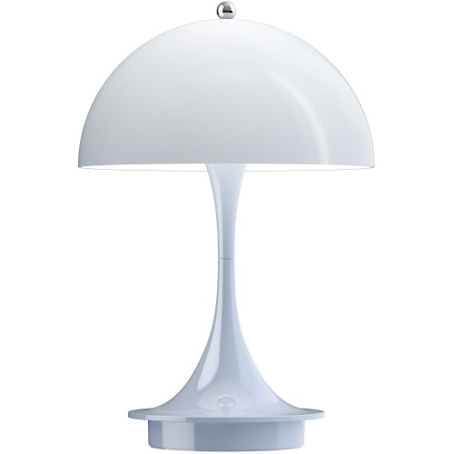 Louis Poulsen – Lampe Panthella Portable 160, opale acrylique pale blue