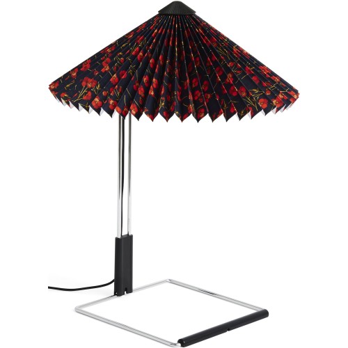 Lampe de table Matin Liberty – Ø30 x H38 cm – Liberty Ros / Base Miroir - HAY