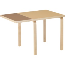 Folding table DL81C – Clay / Walnut linoleum - Artek