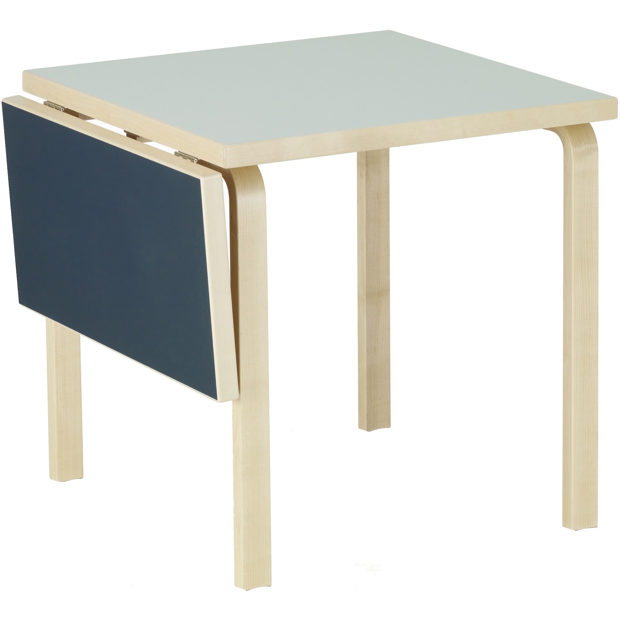 Folding table DL81C – Vapour / Smokey blue linoleum - Artek