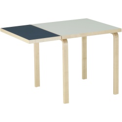 Folding table DL81C – Vapour / Smokey blue linoleum - Artek