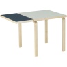 Folding table DL81C – Vapour / Smokey blue linoleum - Artek