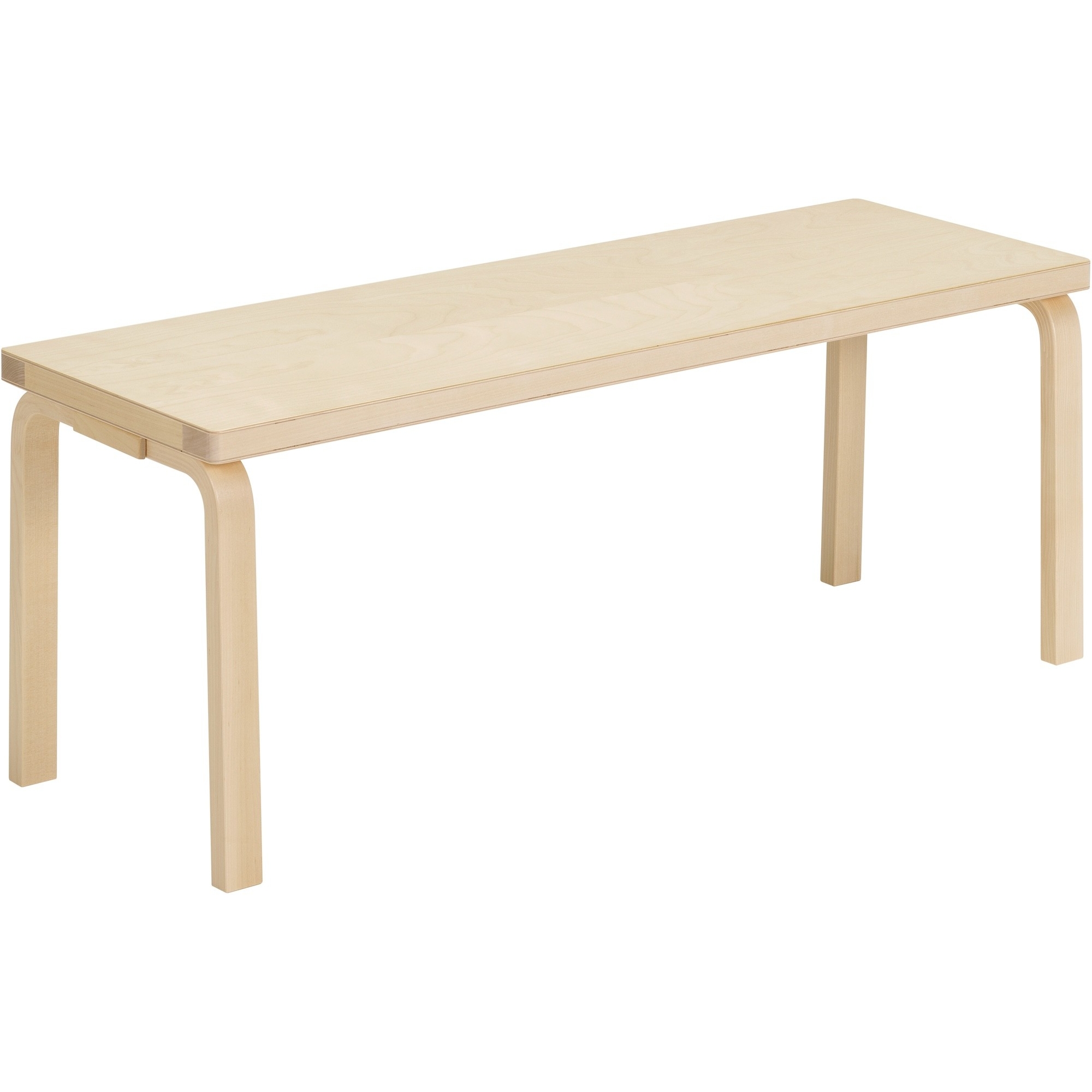 Banc 153A – Assise pleine – Bouleau vernis naturel - Artek