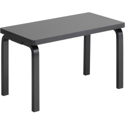 Banc 153B – Assise pleine – Bouleau peint en noir - Artek