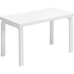 153B bench – Solid seat – White lacquered birch - Artek