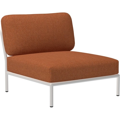 EPUISE – Canapé Level – Fauteuil / module central – Rust Heritage + Base Blanc écru - Houe