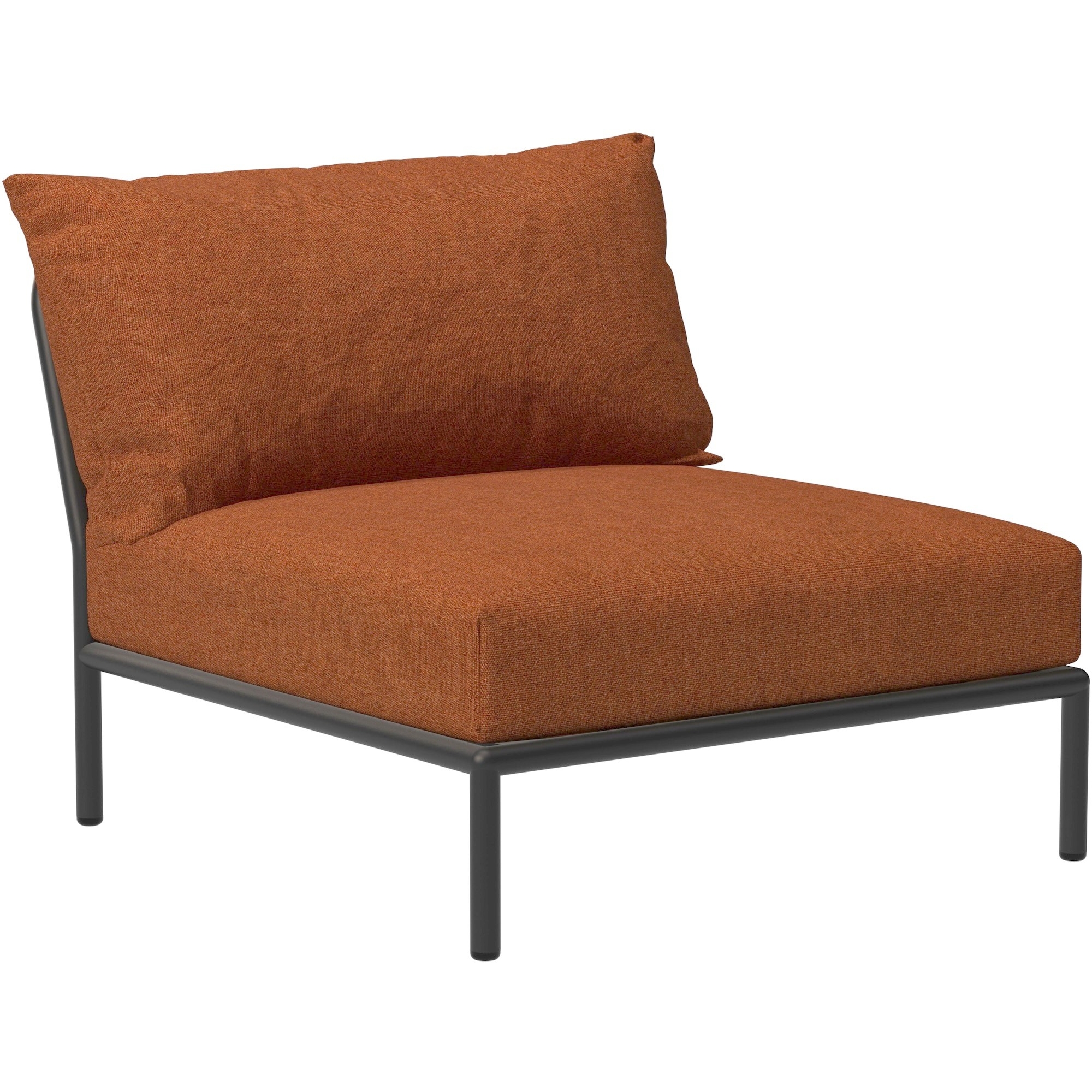 SOLD OUT – Level 2 couch – Lounge chair / central module – Rust Heritage + Dark grey base - Houe