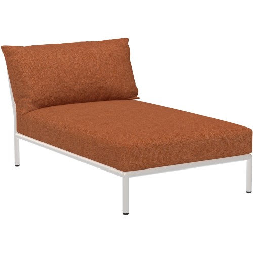 EPUISE – Canapé Level 2 – Chaise longue – Rust Heritage + Base Blanc écru - Houe