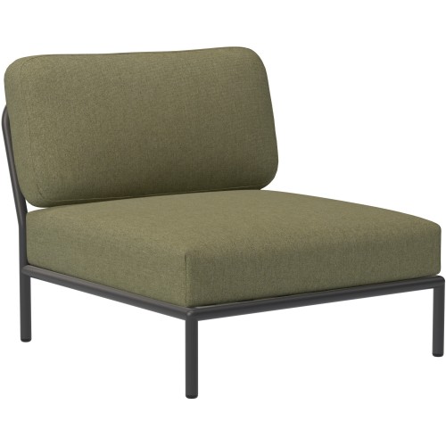 SOLD OUT – Level couch – Lounge chair / central module – Leaf Heritage + Dark grey base - Houe