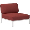 SOLD OUT – Level couch – Lounge chair / central module – Scarlet Heritage + Muted White base - Houe